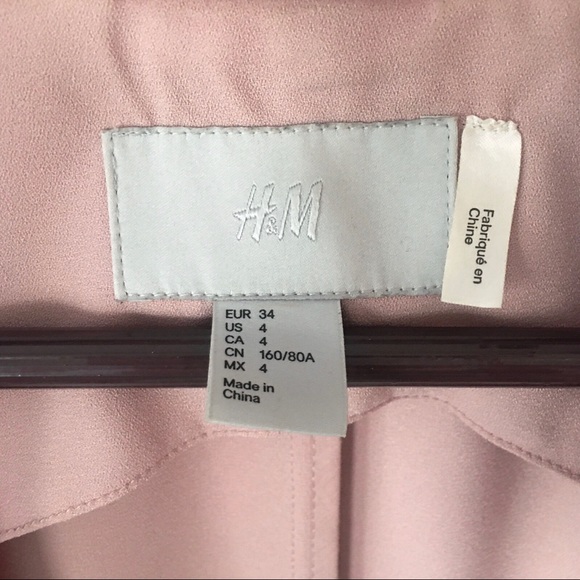 H&M Dusty Rose Pink Unstructured Casual Blazer - Picture 5 of 6